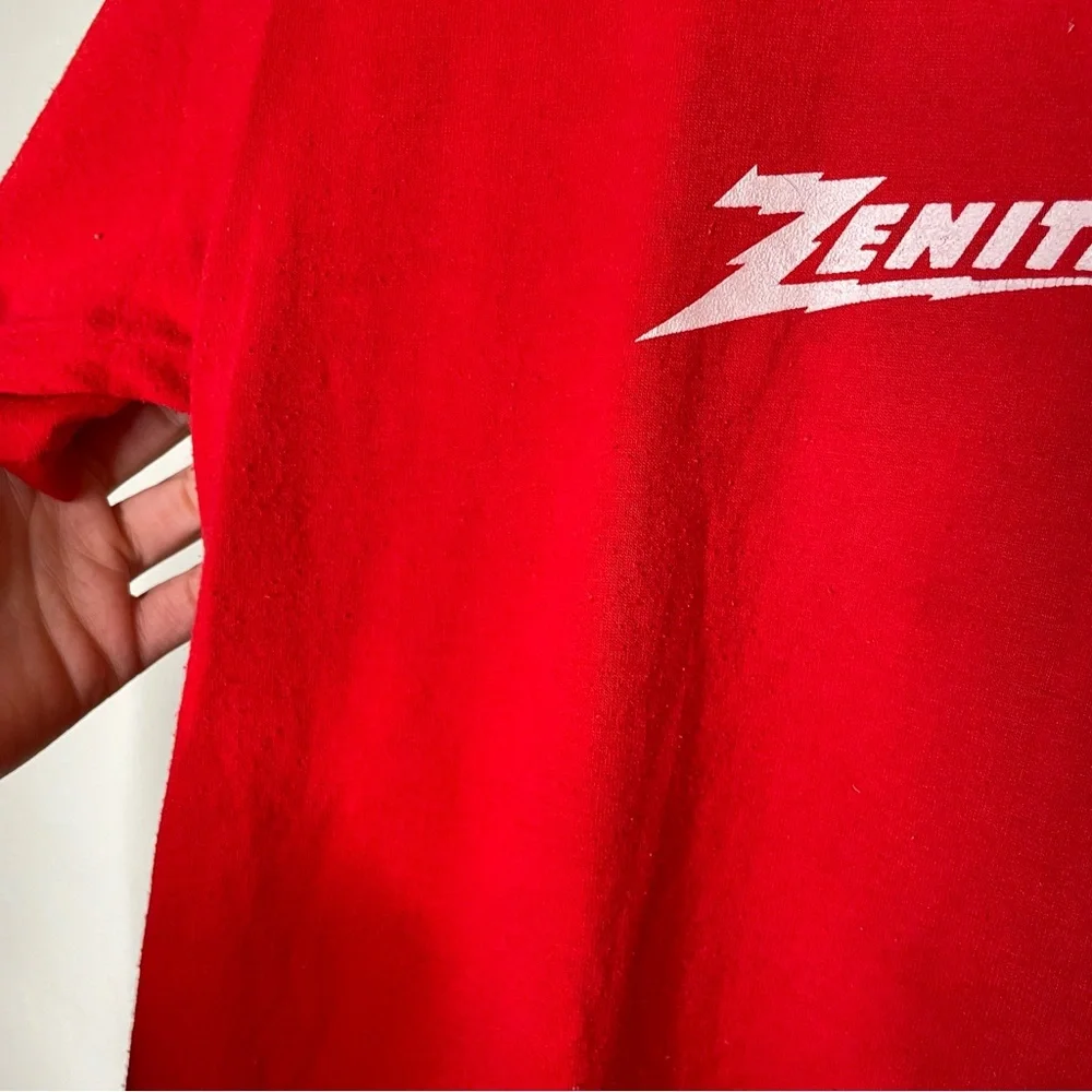 VINTAGE 90s ZENITH DATA SYSTEMS RED SINGLE STITCH TECH GEEK T SHIRT SZ M - Picture 3 of 7